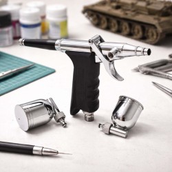 Airbrush-pistooli LN-116K Double Action, suutin 0,3 mm, 2 maalikuppia