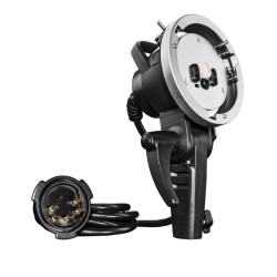 Walimex pro H600 -käsikahva Flash2Go-akkusalamaan, Bowens-bajonetti, yhteensopiva Godox AD600B:n kanssa