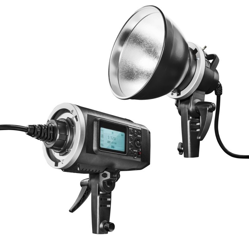 Walimex pro H600 -käsikahva Flash2Go-akkusalamaan, Bowens-bajonetti, yhteensopiva Godox AD600B:n kanssa