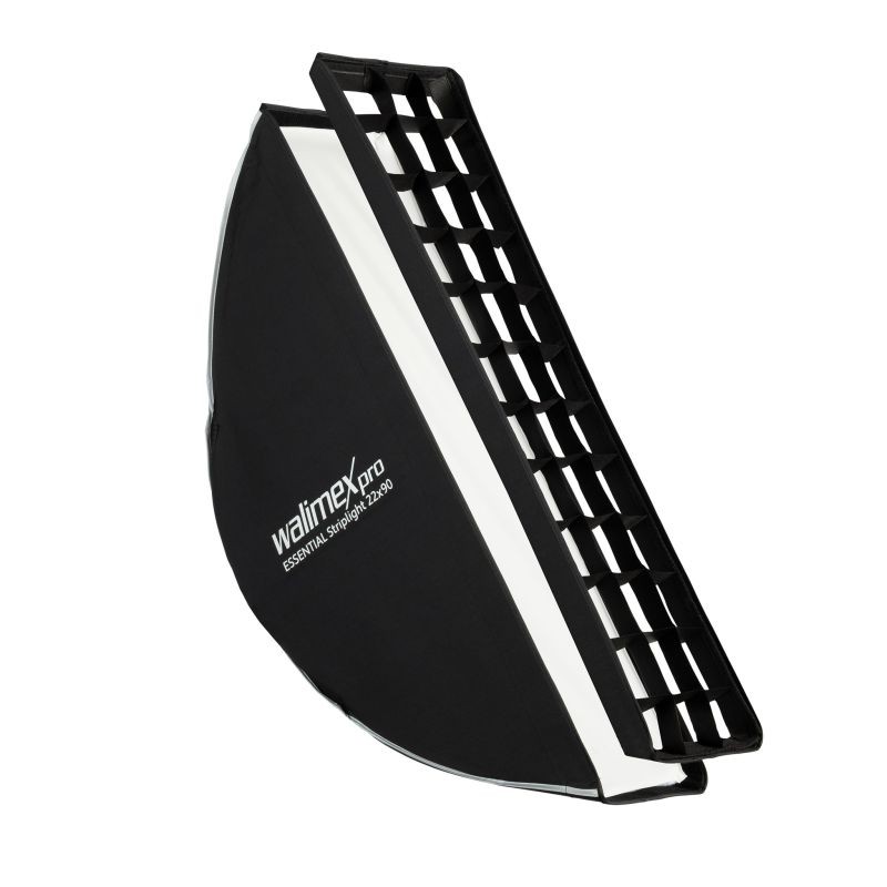 Walimex pro Essential Striplight-softbox 22 x 90 cm, kenno, Bowens-adapteri ja kuljetuslaukku