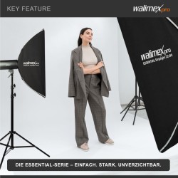 Walimex pro Essential Striplight-softbox 22 x 90 cm, kenno, Bowens-adapteri ja kuljetuslaukku