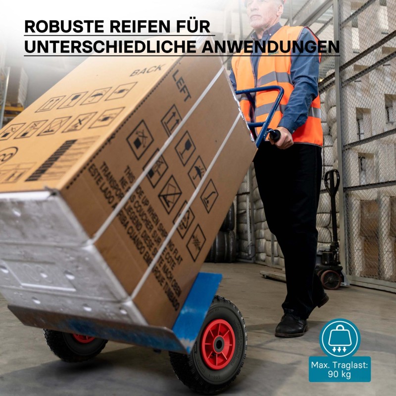 HT2046 Pyöräsarja 4 kpl 3.00-4 (85 x 260 mm) 90 kg, punainen, muovivanne, kottikärryille