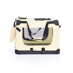 Fudajo taitettava kuljetuslaatikko koirille ja kissoille M 60 x 42 x 44 cm beige