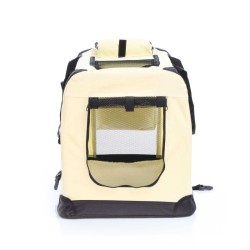 Fudajo taitettava kuljetuslaatikko koirille ja kissoille, M (60 x 42 x 44 cm), beige
