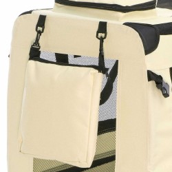 Fudajo taitettava kuljetuslaatikko koirille ja kissoille, M (60 x 42 x 44 cm), beige