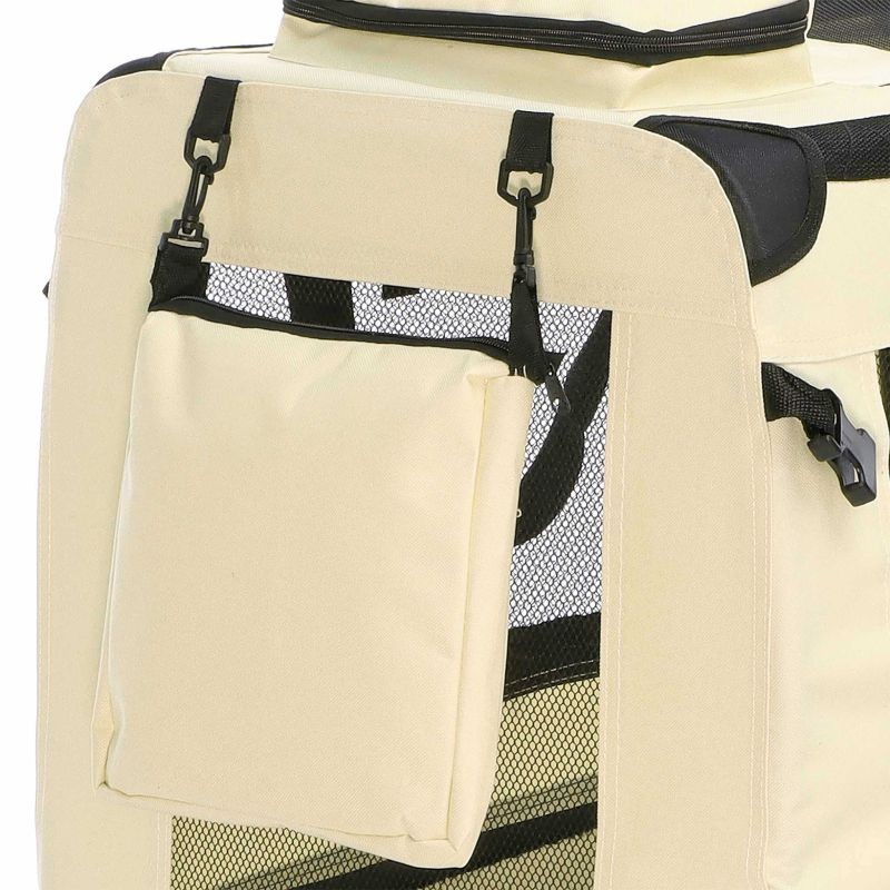 Fudajo taitettava kuljetuslaatikko koirille ja kissoille, M (60 x 42 x 44 cm), beige