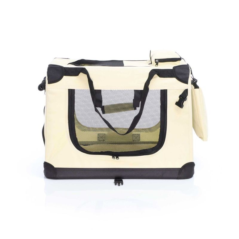 Fudajo taitettava kuljetuslaatikko koirille ja kissoille, M (60 x 42 x 44 cm), beige