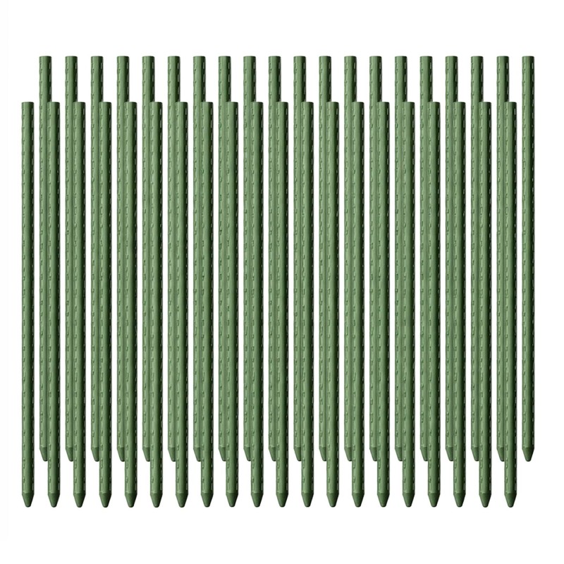 Toboli tukisauvat 40 kpl, vihreä, 90 cm, 11 mm, teräs ja muovi, tomateille ja kiipeileville kasveille