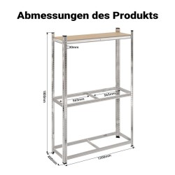 Rengashylly 1200 x 400 x 1800 mm, 8 rengasta, 795 kg, sinkitty teräs, hopea