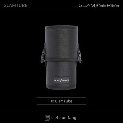 GlamSeries GlamTube meikkisiveltimien säilytysastia 23 5 x 11 5 cm musta 2 osainen