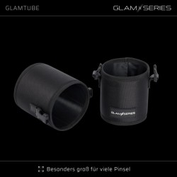 GlamSeries GlamTube meikkisiveltimien säilytysastia 23,5 x 11,5 cm, musta, 2-osainen