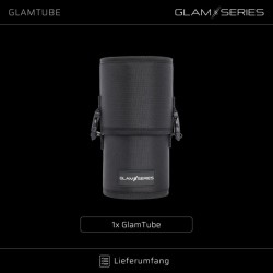 GlamSeries GlamTube meikkisiveltimien säilytysastia 23,5 x 11,5 cm, musta, 2-osainen