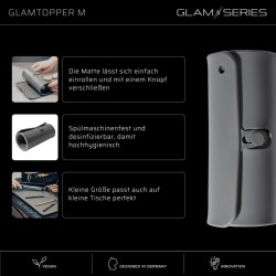 GlamSeries GlamTopper M lämmönkestävä silikonimatto 45 x 20 x 0,5 cm, harmaa