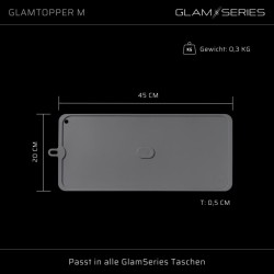 GlamSeries GlamTopper M lämmönkestävä silikonimatto 45 x 20 x 0,5 cm, harmaa