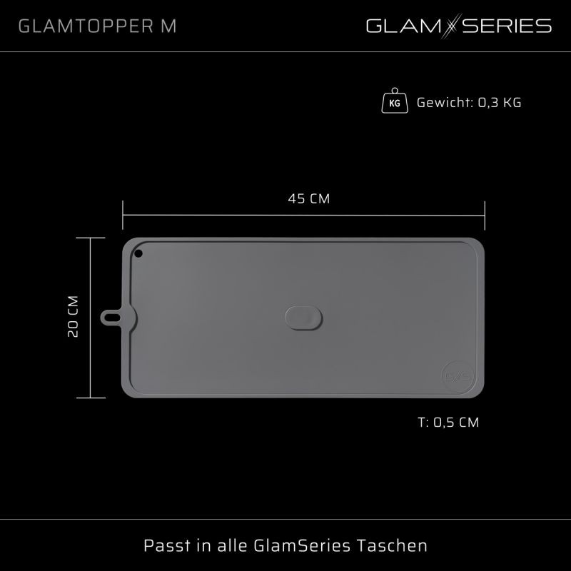 GlamSeries GlamTopper M lämmönkestävä silikonimatto 45 x 20 x 0,5 cm, harmaa