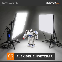 Walimex pro Flex LED 100 Bi Color 100 W LED-valomattosetti softboxilla