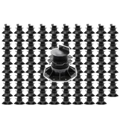 XPOtool Säädettävät terassijalat 100 kpl 60 138 mm 2700 kg musta