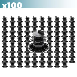 XPOtool Säädettävät terassijalat 100 kpl, 60–138 mm, 2700 kg, musta