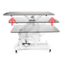 Hydraulinen trimmauspöytä koirille ja kissoille, 108x60x55,5-92,5 cm, taitettava, trimmaussangalla