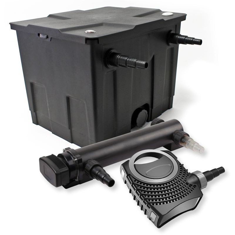 SunSun lampisuodatinpaketti CBF-350 12000 l, NEO-10000 SuperECO pumppu 10000 l/h, CUV-336 UV-puhdistin 36 W