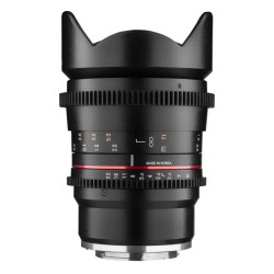 Samyang VDSLR MF 16mm T2 6 ED AS UMC cine objektiivi Sony E täyskenno ja APS C