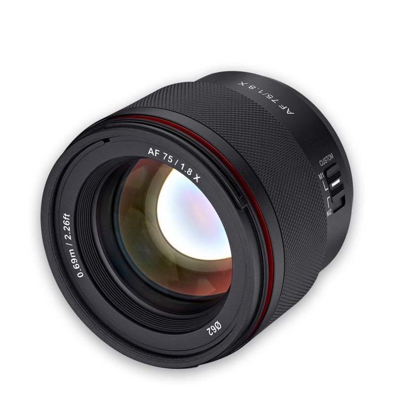 Samyang AF 75 mm f/1,8 muotokuvaobjektiivi Fujifilm X