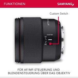 Samyang AF 75 mm f/1,8 muotokuvaobjektiivi Fujifilm X