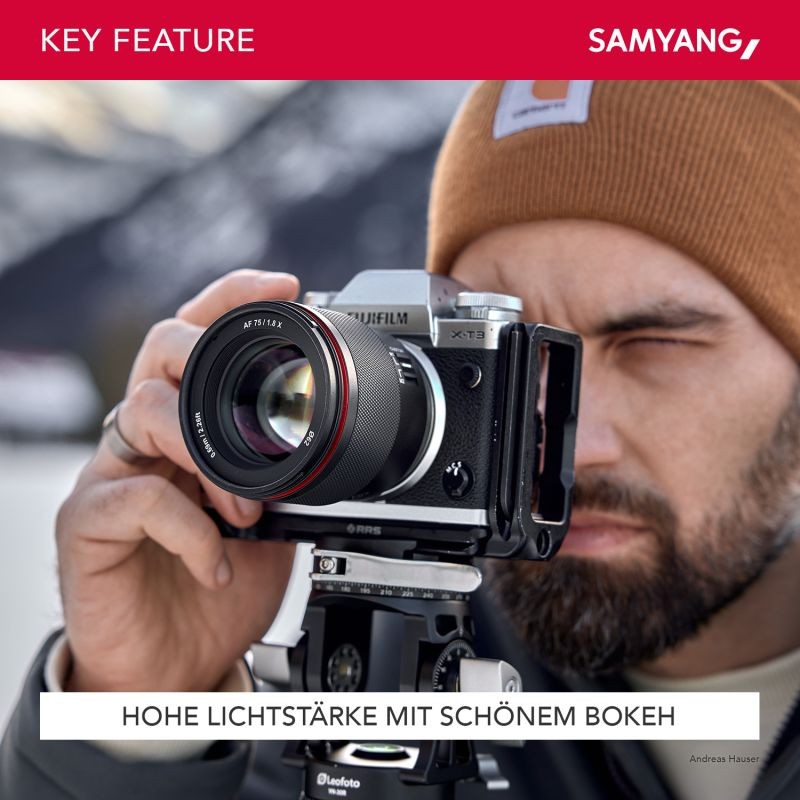 Samyang AF 75 mm f/1,8 muotokuvaobjektiivi Fujifilm X