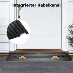 Kumiramppi 50 t, 1100 x 320 x 38 mm, musta, kynnysramppi autoille ja pyörätuoleille