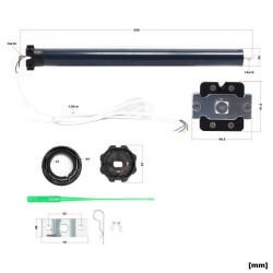 Rullasälejän moottori 126 W 10 Nm mekaaninen rajakytkin IP44 SW60