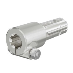 Voimanottoakselin adapteriholkki 175 mm AISI 1045 teräs 6 uraa 6 hammasta
