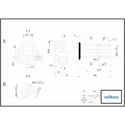Voimanottoakselin adapteriholkki 175 mm, AISI 1045 teräs, 6 uraa / 6 hammasta