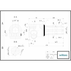 Voimanottoakselin adapteriholkki 175 mm 6 hammasinen AISI 1045 teräs