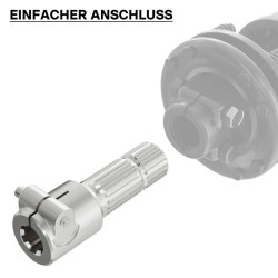 Voimanottoakselin adapteriholkki 175 mm, 6 hammasta / 20 hammasta, AISI 1045 teräs