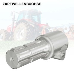 Traktorin voimanottoakselin adapteriholkki 175 mm, 21 hammasta - 6 hammasta, AISI 1045 -teräs