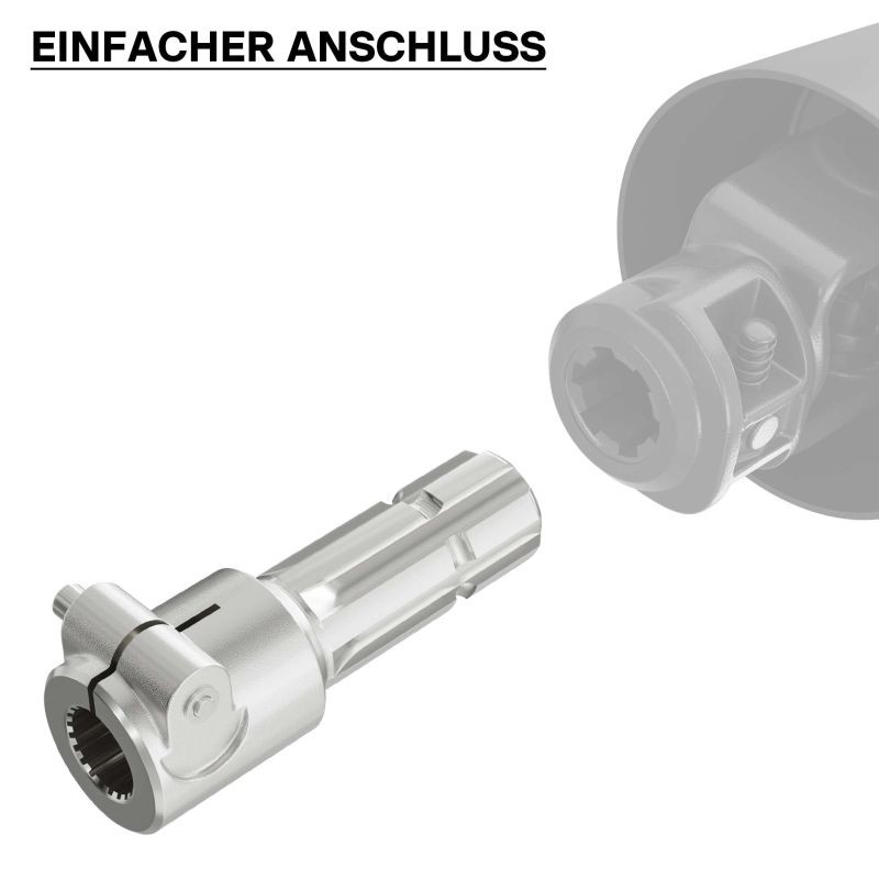 Traktorin voimanottoakselin adapteriholkki 175 mm, 21 hammasta - 6 hammasta, AISI 1045 -teräs