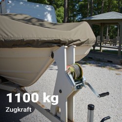Käsinoperoitava vaijerivinssi 1100 kg, 8 m vaijeri, 5,5 mm, 4:1/8:1, hopea