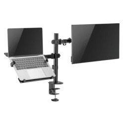 Toboli 2 in 1 teline näytölle ja kannettavalle tietokoneelle VESA 75x75 100x100 musta