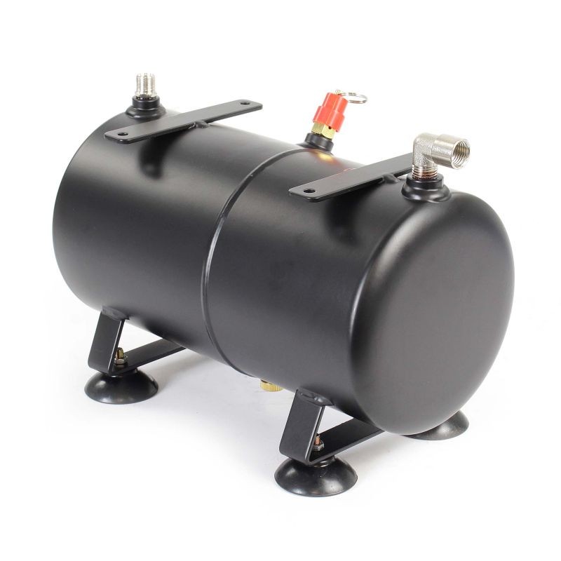 Painesäiliö AS189-airbrush-kompressorille, 3 l, musta, hiiliteräs