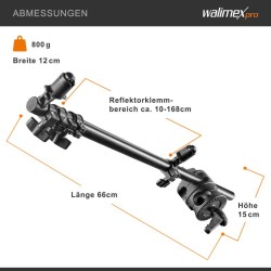 Walimex Reflektoriteline 660 x 120 x 150 mm, heijastimille 10-168 cm, putki 18-30 mm