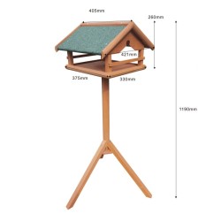 Toboli puinen lintujen ruokintatupa 119 cm, kolmijalka