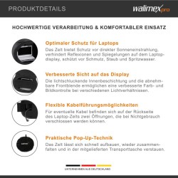 Walimex Pop-Up-suojateltta kannettavalle tietokoneelle 50 x 50 x 50 cm, musta