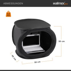 Walimex Pop-Up-suojateltta kannettavalle tietokoneelle 50 x 50 x 50 cm, musta