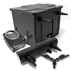 SunSun lampisuodatinsetti CBF 350 CTF 8000 SuperECO pumppu 8000 l h CUV 236 UVC puhdistin 36 W Y jakaja