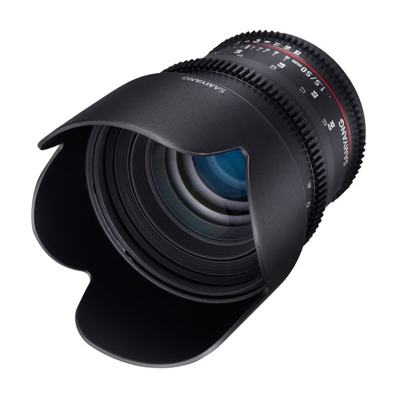 Samyang 50 mm T1,5 Video-objektiivi Canon EF, manuaalinen tarkennus, musta
