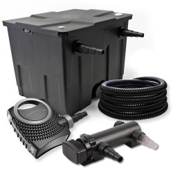SunSun suodatinsetti CBF 350 12000 l CTF 8000 pumppu 8000 l h CUV 318 UVC selkeytin 18 W 25 m letku 25 mm