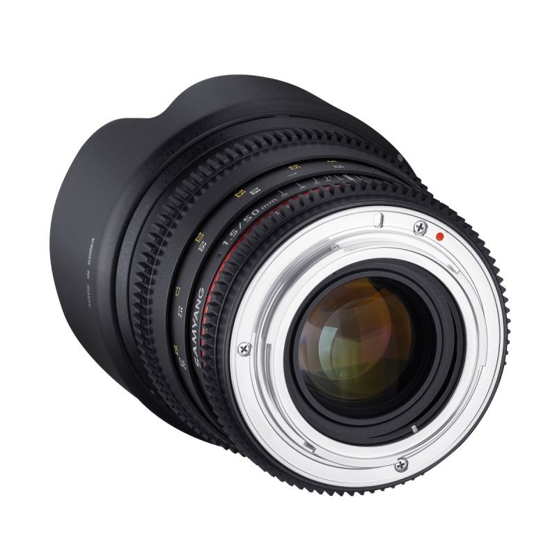 Samyang MF 50 mm T1.5 videobjektiivi MFT täyskenno- ja APS-C-kameroille