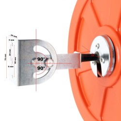 Kuperapeili 60 cm, punainen, polykarbonaatti, 130-160° näkökenttä