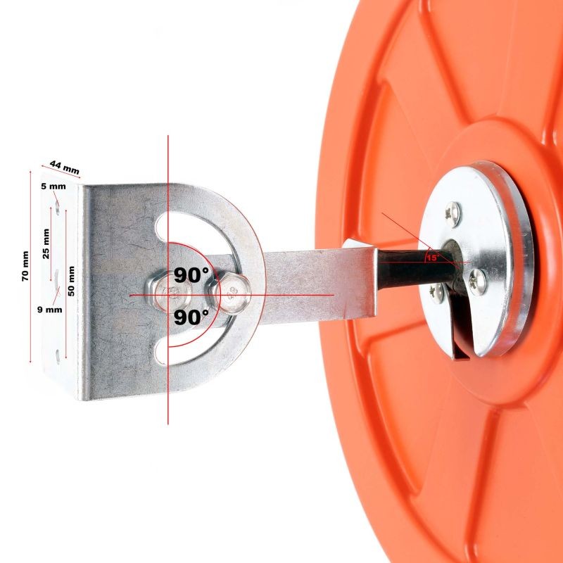 Kuperapeili 60 cm, punainen, polykarbonaatti, 130-160° näkökenttä