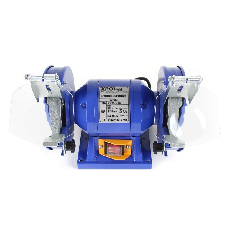 Pöytahioja 150 W, 2x Ø 125 mm, 2950 rpm, karkea- ja hienohionta
